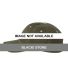 Yupoong 6161 Contrast Stitch Hat Black/ Stone front view