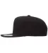 Yupoong 5089M Five Panel Wool Blend Snapback in Black side view