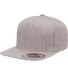 Yupoong 5089M Five Panel Wool Blend Snapback in Heather grey front view