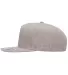 Yupoong 5089M Five Panel Wool Blend Snapback in Heather grey side view