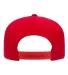 Yupoong 5089M Five Panel Wool Blend Snapback in Red back view