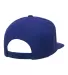 Yupoong 5089M Five Panel Wool Blend Snapback in Royal back view