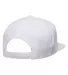 Yupoong 5089M Five Panel Wool Blend Snapback in White back view