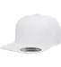 Yupoong 5089M Five Panel Wool Blend Snapback in White front view