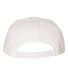 Yupoong 5089M Five Panel Wool Blend Snapback WHITE back view