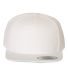 Yupoong 5089M Five Panel Wool Blend Snapback WHITE front view