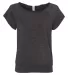 Alternative Apparel 2823 Ladies Short Sleeve Pullo ECO BLACK front view