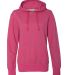  8860 J. America Women's Glitter French Terry Hood Wildberry/ Silver front view