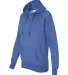  8860 J. America Women's Glitter French Terry Hood Royal/ Silver side view