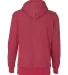  8860 J. America Women's Glitter French Terry Hood Red/ Silver back view