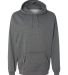 8615 J. America Tailgate Hooded Fleece Pullover Charcoal Heather front view