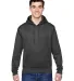 8615 J. America Tailgate Hooded Fleece Pullover wi in Charcoal heather front view
