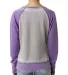 8927 J. America Women's Zen Fleece Raglan Sleeve C Cement/ Very Berry back view