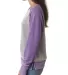 8927 J. America Women's Zen Fleece Raglan Sleeve C Cement/ Very Berry side view
