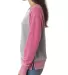 8927 J. America Women's Zen Fleece Raglan Sleeve C Cement/ Wildberry side view