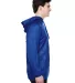 8670 J. America Polyester Hooded Pullover Sweatshi in Royal volt side view