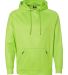 8670 J. America Polyester Hooded Pullover Sweatshi Lime Volt front view