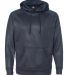 8670 J. America Polyester Hooded Pullover Sweatshi Navy Volt front view