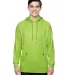 8670 J. America Polyester Hooded Pullover Sweatshi in Lime volt front view