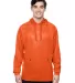 8670 J. America Polyester Hooded Pullover Sweatshi in Orange volt front view