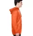 8670 J. America Polyester Hooded Pullover Sweatshi in Orange volt side view