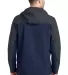  J335 Port Authority Hooded Core Soft Shell Jacket DB Nvy/Bat Gry back view
