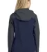 L335 Port Authority Ladies Hooded Core Soft Shell  DB Nvy/Bat Gry back view