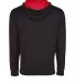 Next Level 9301 Unisex French Terry Pullover Hoody BLACK/ RED back view