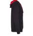 Next Level 9301 Unisex French Terry Pullover Hoody BLACK/ RED side view