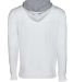 Next Level 9301 Unisex French Terry Pullover Hoody WHT/ HTHR GRAY back view