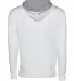 Next Level 9301 Unisex French Terry Pullover Hoody WHT/ HTHR GRAY back view