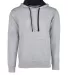 Next Level 9301 Unisex French Terry Pullover Hoody HTHR GREY/ BLACK front view
