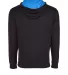 Next Level 9301 Unisex French Terry Pullover Hoody BLACK/ TURQUOISE back view