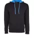 Next Level 9301 Unisex French Terry Pullover Hoody BLACK/ TURQUOISE front view