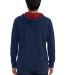 Next Level 9301 Unisex French Terry Pullover Hoody in Midnight navy/ cardinal back view