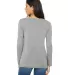 BELLA+CANVAS 8855 Womens Flowy Long Sleeve V-Neck in Athletic heather back view