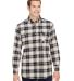 BP7001 Backpacker Men's Yarn-Dyed Flannel Shirt CREAM BLUE front view