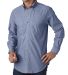 BP7004 Backpacker Men's Yarn-Dyed Chambray Woven S NAVY front view