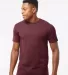 0290TC Tultex Unisex Ring-Spun Cotton Tee 290 in Burgundy front view