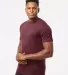 0290TC Tultex Unisex Ring-Spun Cotton Tee 290 in Burgundy side view