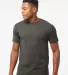 0290TC Tultex Unisex Ring-Spun Cotton Tee 290 in Charcoal front view