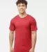 0290TC Tultex Unisex Ring-Spun Cotton Tee 290 in Heather red front view