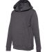 P470 Hanes Youth EcoSmart Pullover Hooded Sweatshi Charcoal Heather side view