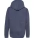 P470 Hanes Youth EcoSmart Pullover Hooded Sweatshi Heather Navy back view