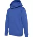 P470 Hanes Youth EcoSmart Pullover Hooded Sweatshi Heather Blue side view