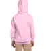 P470 Hanes Youth EcoSmart Pullover Hooded Sweatshi Pale Pink back view
