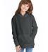 P470 Hanes Youth EcoSmart Pullover Hooded Sweatshi Charcoal Heather front view