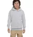 P470 Hanes Youth EcoSmart Pullover Hooded Sweatshi Ash front view