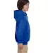 P470 Hanes Youth EcoSmart Pullover Hooded Sweatshi Deep Royal side view