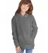 P470 Hanes Youth EcoSmart Pullover Hooded Sweatshi Smoke Grey front view